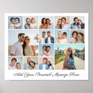 Poster 14 Collage de photos Ajoutez votre propre message