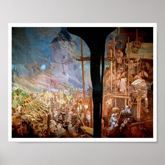 Poster #14 Défense de Sziget contre les Turcs, Mucha (Devant)