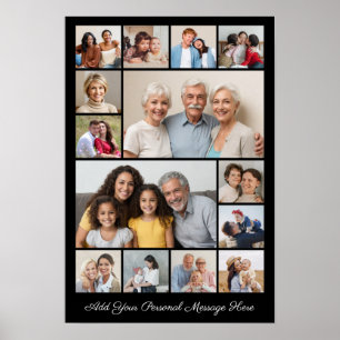 Poster 14 Photo Collage Ajoutez Votre Propre Salutation