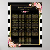 Poster 14 Tableaux Mariage rose floral (Devant)
