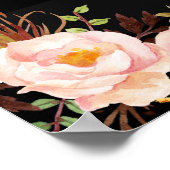 Poster 14 Tableaux Mariage rose floral (Coin)