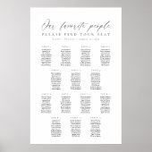 Poster 14 Tableaux Notre Carte De Sièges Pour Les Personn (Devant)