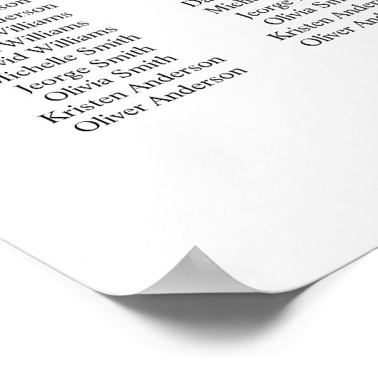 Poster 14 Tables Classy Trouvez Votre Siège Graphique (Coin)