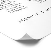 Poster 14 Tables Modernes Trouvez Votre Siège Carte De Si (Coin)