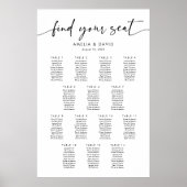 Poster 14 Tables Trouvez Votre Place Plan de Table (Devant)