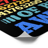 Poster 14e anniversaire 14 ans Vintage 168 mois (Coin)