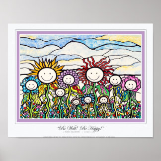 Poster 14x11"Bien..." Ruban tout couleur Ekleberry