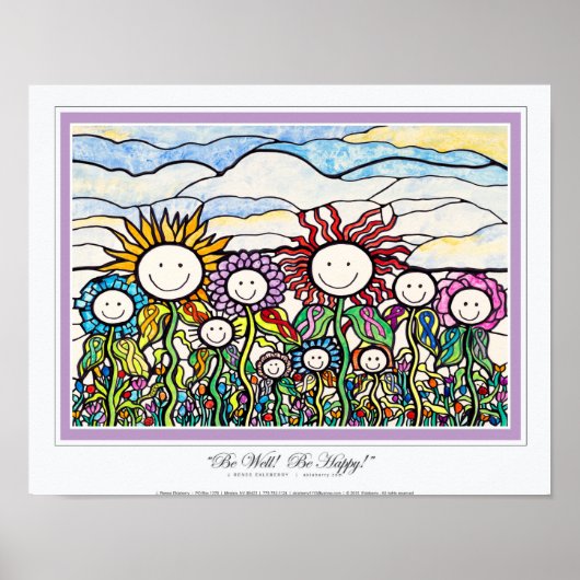 Poster 14x11"Bien..." Ruban tout couleur Ekleberry (Devant)