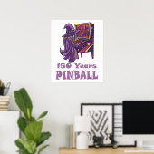 Poster 150 ans Pinball Assistant Arcade Anniversaire (Bureau à domicile)