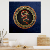 Poster [150] Dragon chinois d'or Fucanglong (Cuisine)
