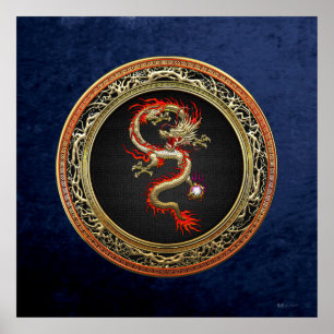 Poster [150] Dragon chinois d'or Fucanglong