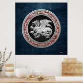 Poster [150] Dragon islandais, Landvæ ttir [Argent] (Cuisine)