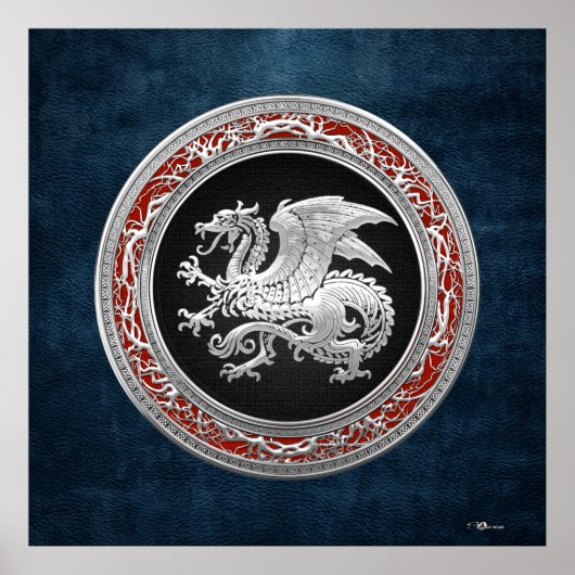 Poster [150] Dragon islandais, Landvæ ttir [Argent] (Devant)