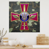 Poster [150] Emblème de l'armée de l'air ukrainienne (Cuisine)