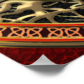 Poster [150] Hokusai - Shoki Riding Shishi Lion (Coin)