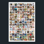 Poster 150 Photo Collage Personalized Picture Grid<br><div class="desc">Turn your favorite photos into a stunning piece of wall art. This custom photo collage poster is the perfect way to tell your story, capturing a lifetime of memories in one beautiful display. With 100% personalization, you can easily upload your own photos and customize the text, fonts, and colors to...</div>