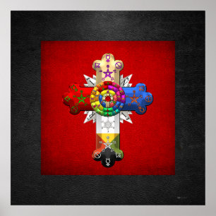 Poster [150] Rosy Cross (Croix Rose)