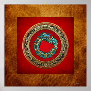 Poster [150] Serpent Dieu Quetzalcoatl [Jade]