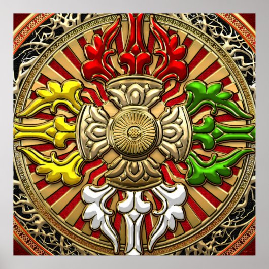 Poster [150] Tibétain Double Dorje Mandala (Devant)