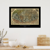 Poster 1565 Ferando Berteli (Fernando Bertelli) Carte du  (Cuisine)