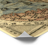 Poster 1565 Ferando Berteli (Fernando Bertelli) Carte du  (Coin)