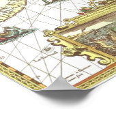 Poster 1592 Carte de l'Atlantique (Coin)