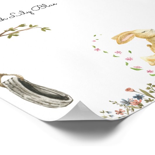 Poster (15,2 cm x 15,2 cm) - Happy Rabbit (Coin)