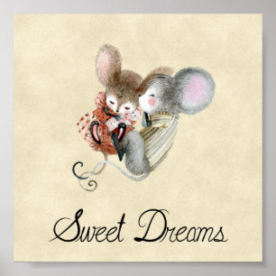 Poster (15,2 x 15,2 cm) - Cute Little Mice