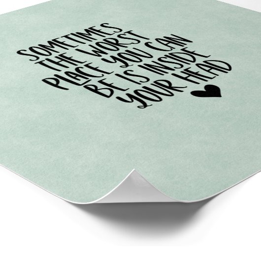 Poster (15,2 x 15,2 cm) in uw hoofd (Hoek)