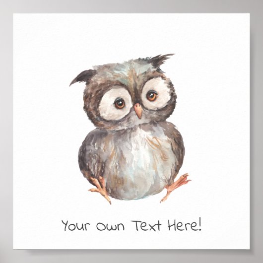 Poster (15,2 x 15,2 cm) - Little Owl (Devant)