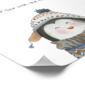 Poster (15,2 x 15,2 cm) - Little Penguin (Coin)