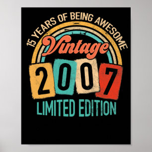Poster 15 Ans D'Être Impressionnant En 2007 15ème Anniver