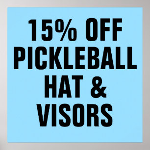 Poster 15% DE BON CHickleball Casquettes et visiteurs