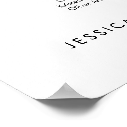 Poster 15 Tableaux Nos personnes préférées Plan de tablea (Coin)