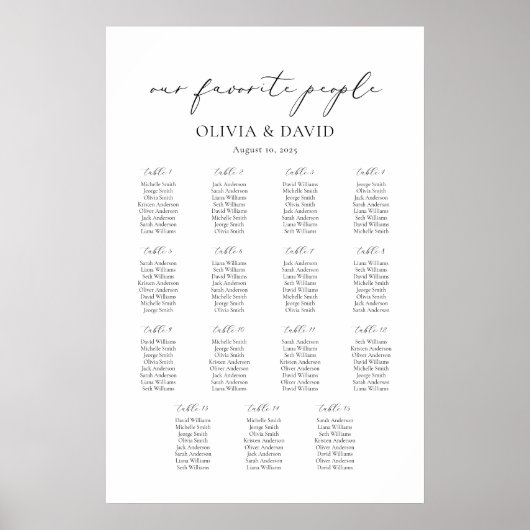 Poster 15 Tableaux Simple Nos favoris Tableaux (Devant)