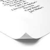 Poster 15 tables élégante carte mariage (Coin)