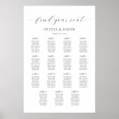 Poster 15 Tables Plan de table simple de nos personnes pr (Devant)