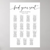 Poster 15 Tables Trouvez votre place Plan de table (Devant)