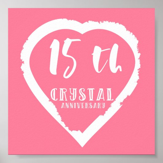Poster 15e anniversaire du Mariage cristal traditionnel (Devant)