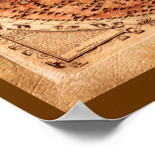 Poster 15th Century Old World Map Art (Coin)