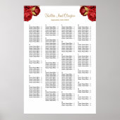 Poster 160 Mariage Floral Rouge Et Or (Devant)