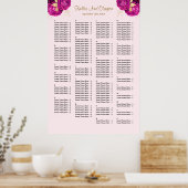 Poster 160 Mariage Rose Et Or Floral (Cuisine)