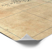 Poster 1662 Janson Hornius Terre Sainte Israël Palestine (Coin)