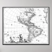 Poster 1671 Carte Totius Americae Description (Devant)