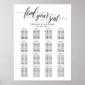 Poster 16 Grande Table Plan de Sièges des Invités de Mari (Devant)