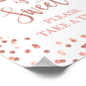Poster 16 is Sweet Please Take a Treat Rose Gold Sign (Coin)