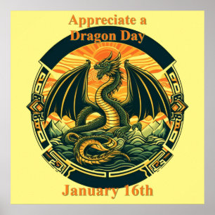 Poster 16 janvier - Appréciez la journée du dragon