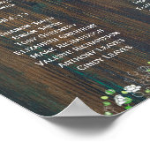Poster 16 Table Bois rustique Gypsophila SEATING CHART Mo (Coin)