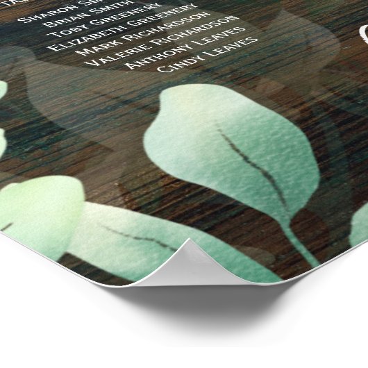 Poster 16 Table Bois rustique Verdure Eucalyptus SEATING (Coin)