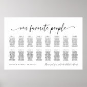 Poster 16 Tableaux Nos personnes préférées Plan de tablea (Devant)